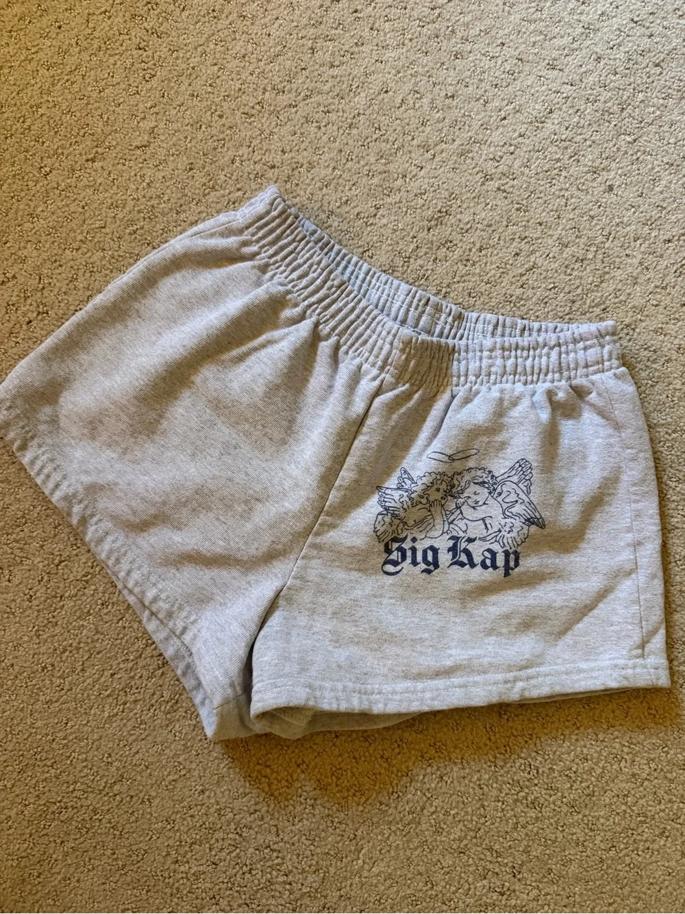 Gray Sigma Kappa Athletic Lounge Shorts with Graphic